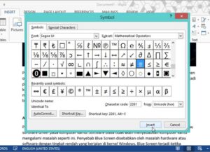 Cara Menggunakan atau Memasukan Simbol di Word 2013