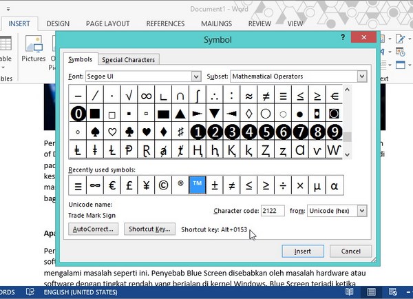 Tutorial Lengkap Simbol Xor Di Word Beserta Gambar Microsoft Word Images 0861