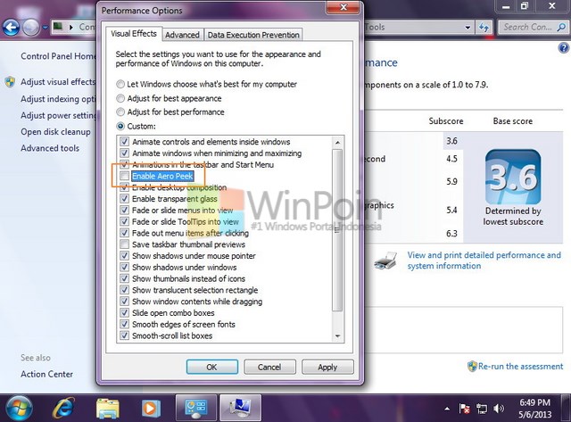 Cara Menggunakan Aero Peek di Windows 7