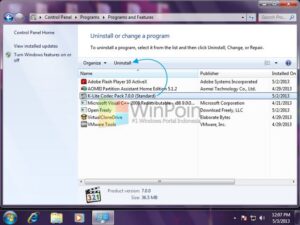 Cara Uninstall Program di Windows 7