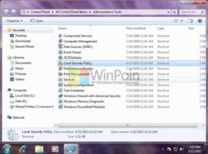Cara Membuka Local Security Policy Windows 7
