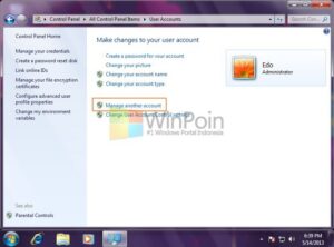 Cara Membuat Password Pada Komputer di Salah Satu Akun Windows 7