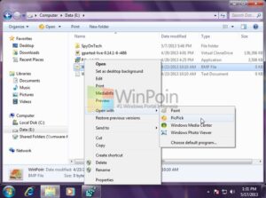 Cara Menghapus Aplikasi dari Open With pada Konteks Menu Klik Kiri Windows 7