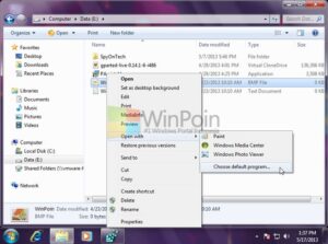 Cara Menghapus Aplikasi dari Open With pada Konteks Menu Klik Kiri Windows 7
