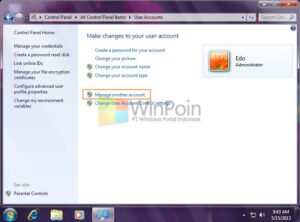 Cara Mengganti Tipe User Account di Windows 7