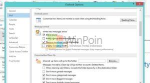 Cara Mematikan atau Menonaktifkan Notifikasi Email Outlook 2013 Desktop