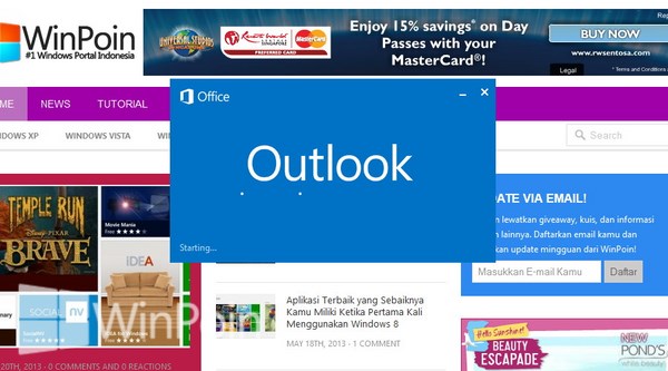 Cara Mematikan atau Menonaktifkan Notifikasi Email Outlook 2013 Desktop