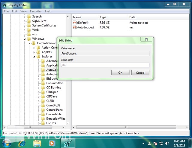 Cara Mematikan dan Mengaktifkan Auto Suggest di Windows Explorer dan Windows Run