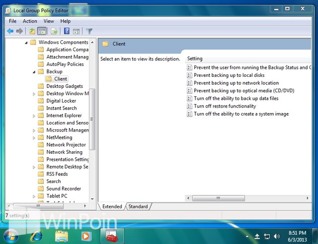 Cara Mengaktifkan atau Mematikan Restore Backup File di Windows 7