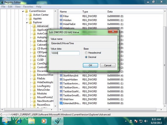 Cara Mengaktfikan dan Mematikan Taskbar Thumbnail Preview di Windows 7