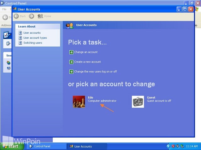 Cara Membuat Password Komputer Windows XP