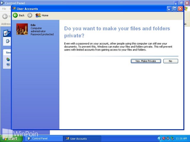 Cara Membuat Password Komputer Windows XP