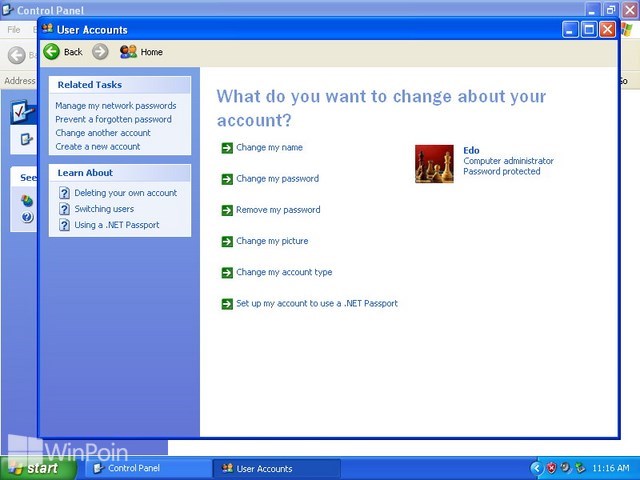 Cara Membuat Password Komputer Windows XP