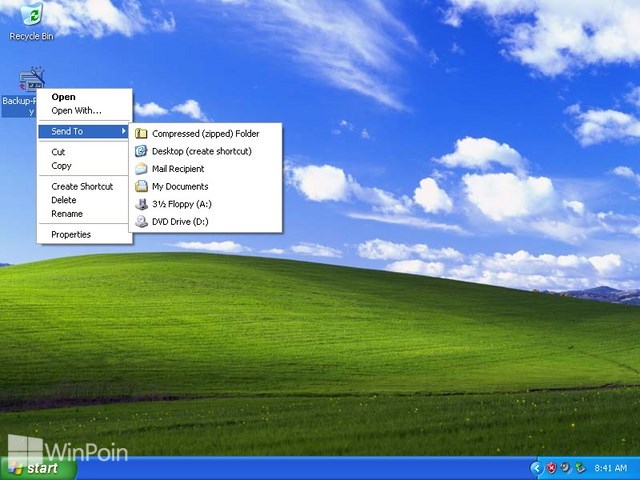 Cara Membuat dan Extract File Zip di Windows XP