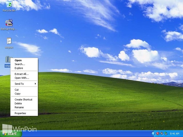 Cara Membuat dan Extract File Zip di Windows XP