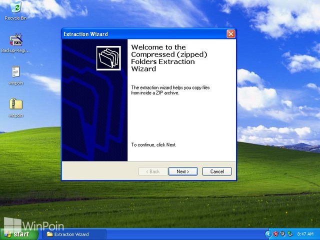 Cara Membuat dan Extract File Zip di Windows XP