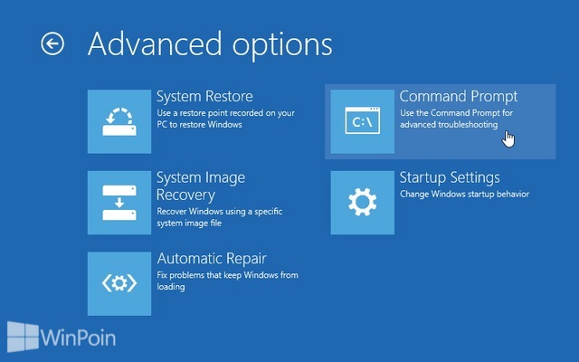 Cara Membuka Command Prompt Saat Booting Windows 8