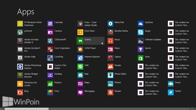 Cara Menambahkan Aplikasi atau Software di Start Screen Windows 8