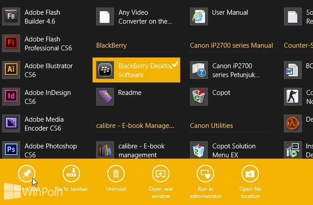 Cara Menambahkan Aplikasi atau Software di Start Screen Windows 8