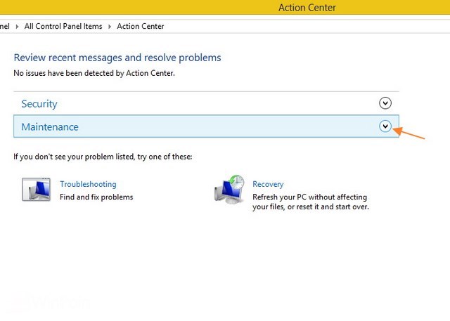 Cara Menjalankan atau Menghentikan Automatic Maintenance Secara Manual Windows 8