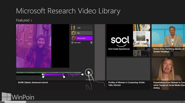 Microsoft Research Merilis Aplikasi Video Library untuk Windows 8