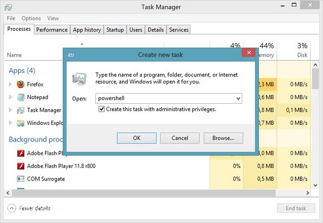 Cara Membuka Windows PowerShell sebagai Admin di Windows 8