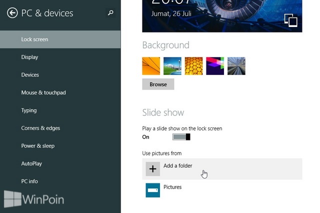 Cara Mengaktifkan Lock Screen Slide Show di Windows 8.1