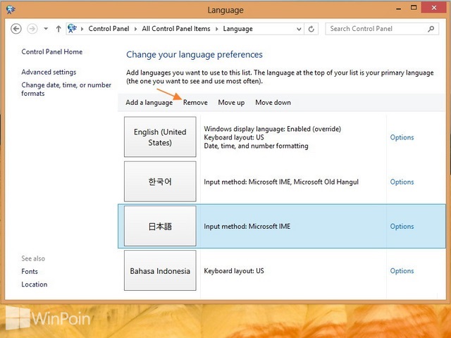 Cara Menambah dan Menghapus Language Packs di Windows 8