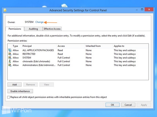 Cara Menambahkan Take Ownership Registry Pada Windows 8