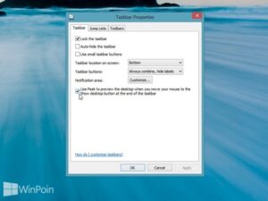 Cara Mematikan dan Mengaktifkan Peek pada Desktop di Windows 8