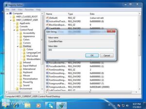 Cara Mengatur Kecepatan Blink Cursor di Windows 7