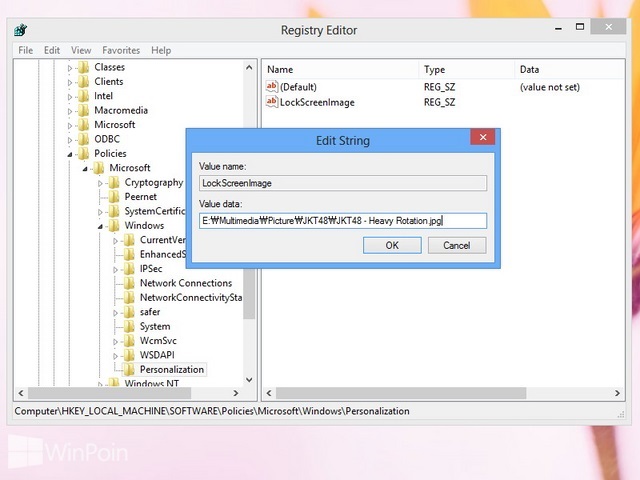 Cara Mengatur Default Background Lock Screen di Windows 8