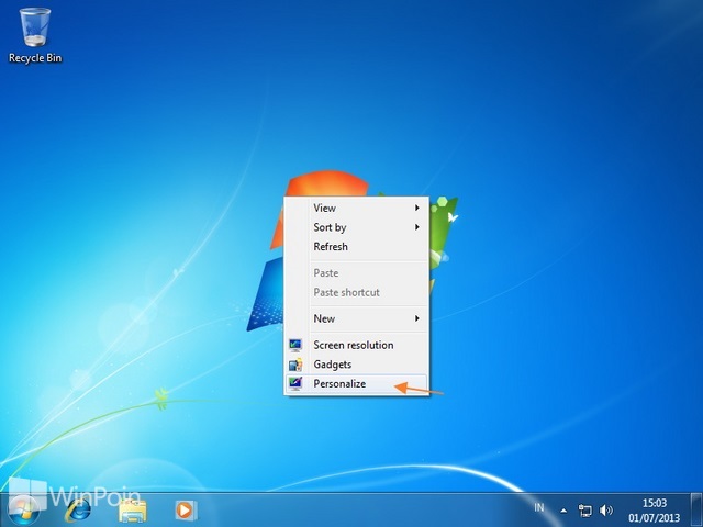 Cara Mengatur Icon Default Desktop di Windows 7