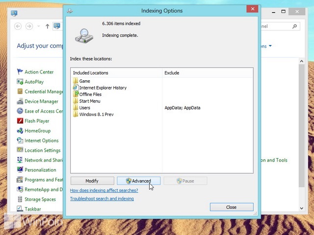 Cara Menambah atau Menghapus File Type Dari Index Windows 8