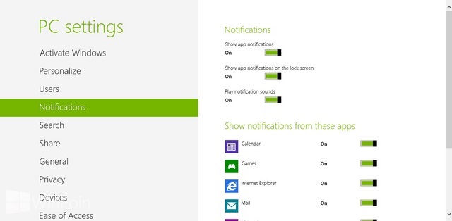 Cara Mematikan dan Mengaktifkan Notifikasi Toast di Windows 8