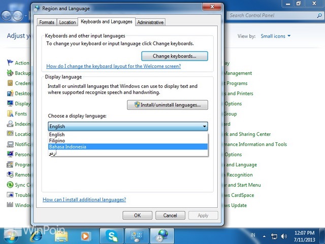 Cara Mengganti Bahasa Windows 7