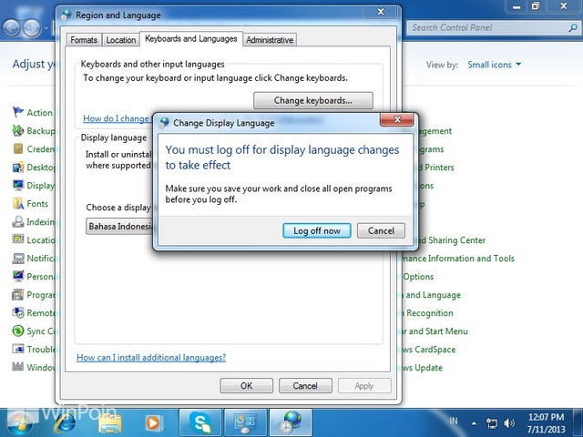 Cara Mengganti Bahasa Windows 7