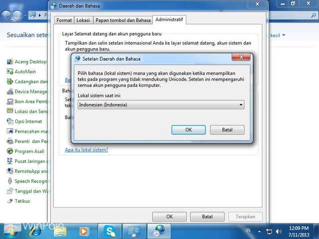 Cara Mengganti Bahasa Windows 7