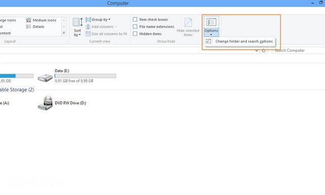 Cara Menghilangkan Check Box Select Item di Windows 8