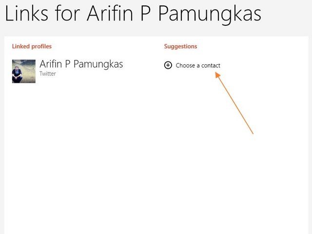 Cara Menghubungkan Akun di Aplikasi People Windows 8