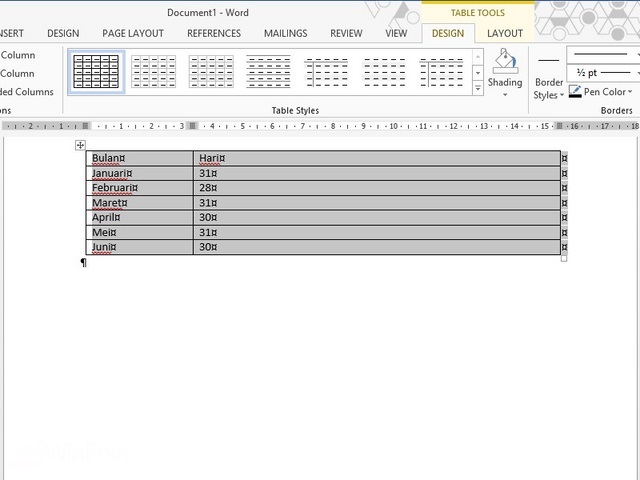 Cara Mengubah Text Menjadi Tabel dan Sebaliknya di Word 2013