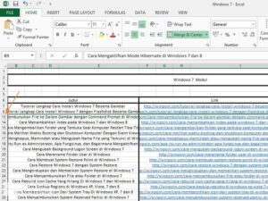 Cara Menyembunyikan Baris dan Kolom di Excel 2013