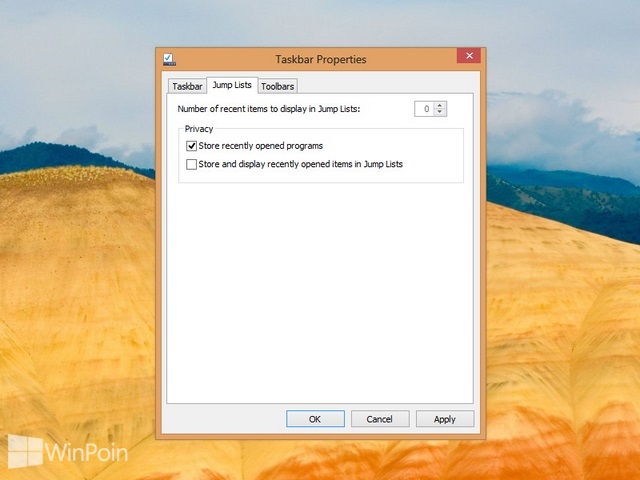 Cara Mematikan dan Mengaktifkan Recent Items dan Frequent Places di Windows 8