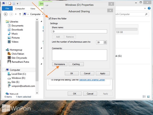 Cara Sharing File atau Folder Windows 8