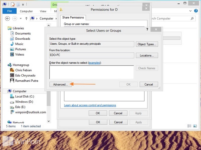 Cara Sharing File atau Folder Windows 8