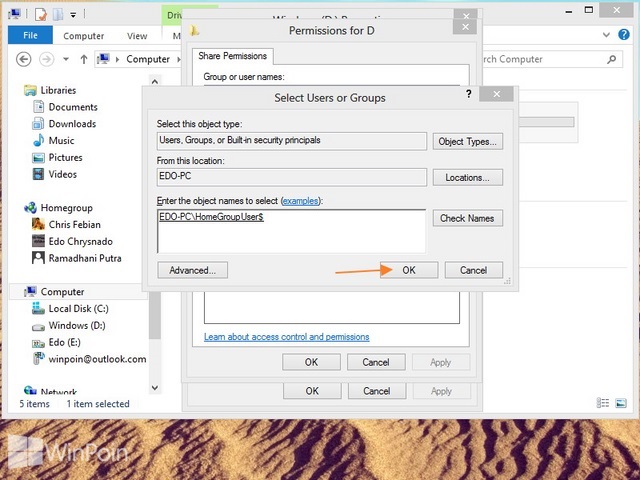 Cara Sharing File atau Folder Windows 8