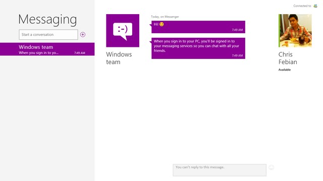 Aplikasi Messaging akan Digantikan dengan Skype di Windows 8.1