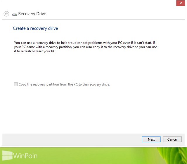 Cara Membuat USB Recovery Drive di Windows 8