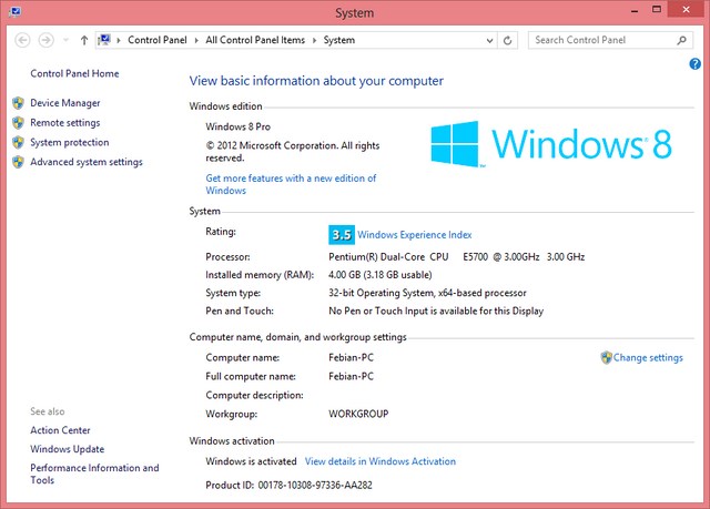 Fitur Windows Experience Index Ditiadakan di Windows 8.1 Preview