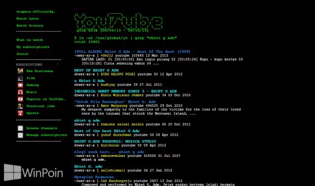 Coba Ini: YouTube Versi UNIX!